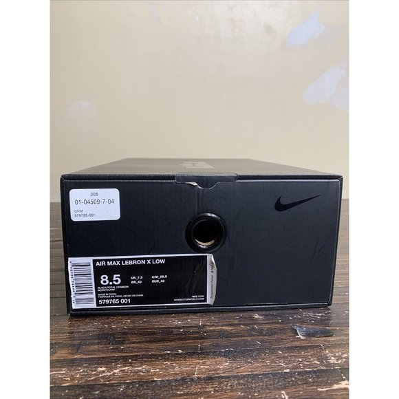 Nike Air Max Lebron X 10 Low Black Total Crimson 579765-001 Men's Size 8.5 Clean - Picture 10 of 10